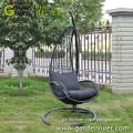 2014 patio leisure metal rattan swing basket swing egg chair